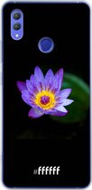 Honor Note 10 Hoesje Transparant TPU Case - Purple flower in the dark #ffffff