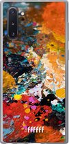 6F hoesje - geschikt voor Samsung Galaxy Note 10 -  Transparant TPU Case - Colourful Palette #ffffff