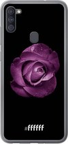 Samsung Galaxy A11 Hoesje Transparant TPU Case - Purple Rose #ffffff