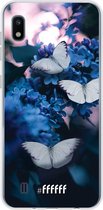 Samsung Galaxy A10 Hoesje Transparant TPU Case - Blooming Butterflies #ffffff