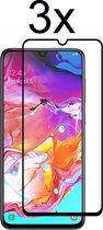 Samsung A70S Screenprotector - Beschermglas Samsung galaxy A70S Screen Protector Glas - Full cover - 3 stuks