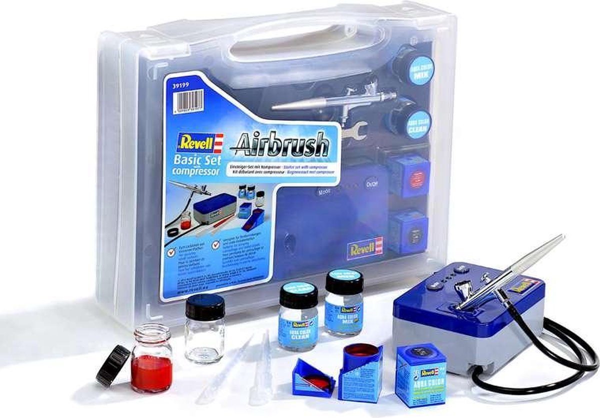 Crafts & Co Airbrush Set avec compresseur comprend 5 couleurs de peinture  acrylique