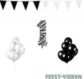 1 jaar Verjaardag Versiering Pakket Zebra