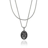 Croyez Jewelry | Sacred Heart Silver Layerup | Rope / 65cm / 75cm