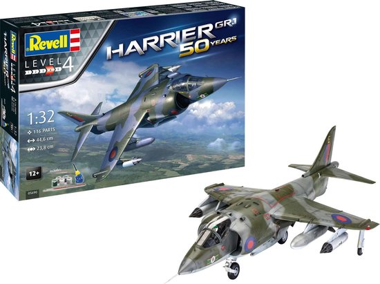 joggen verraden Welvarend Revell Modelvliegtuig Kwake Harrier Gr Mk. 1 45 Cm 116-delig | bol.com