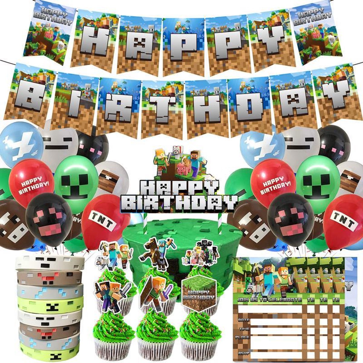 Organiser un anniversaire thème Minecraft avec CitizenKid : déco