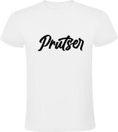 Prutser Heren t-shirt  | Huis Anubis| slordig | kluns | debiel | dom |  Wit
