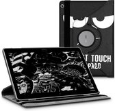 kwmobile hoes voor Huawei MediaPad M3 Lite 10 - 360 graden tablethoes - Don't Touch My Pad design - wit / zwart