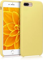 kwmobile telefoonhoesje voor Apple iPhone 7 Plus / 8 Plus - Hoesje met siliconen coating - Smartphone case in mat geel
