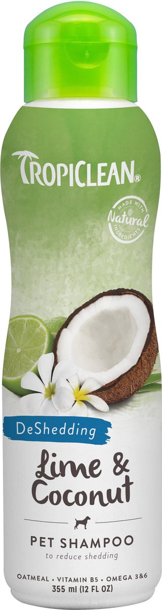 Tropiclean Lime & Coconut Shed Control Hondenshampoo - 355ml