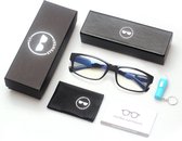 LC Eyewear Computerbril - Blauw Licht Bril - Blue Light Glasses - Beeldschermbril - Unisex - Zwart - Design