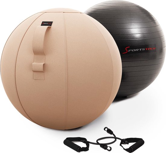 achterzijde Omhoog pot Sportstech fitnessbal - zitbal - ergnomisch voor yoga, pilates, zwangerschap  & homegym... | bol.com