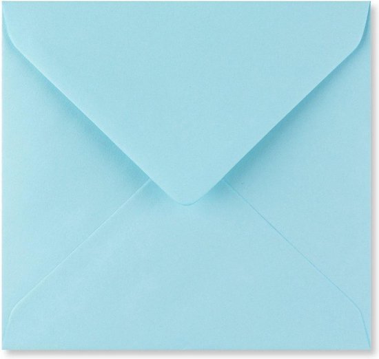 Baby blauwe vierkante enveloppen 13 x 13 cm 100 stuks | bol.