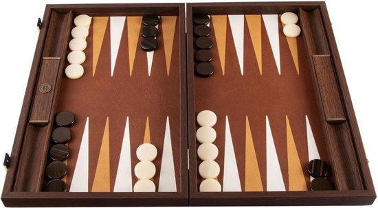 Knitted Leather in Brown Colour Backgammon - 48 x 30 cm Top Kwaliteit Klasse en Geweldig