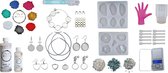 PNCreations Ultra Clear Epoxy Uitgebreide Set voor Juwelen | Cabochons | Bubble Remover | Epoxy Mallen | Pigmentpoeder | Juwelen maken