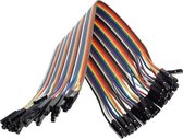 Dupont Jumper kabels 40 stuks (Female-Female) 15cm voor Breadboard - Arduino