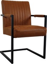 Eetkamerstoel Milano microleder cognaque