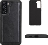 NorthLife - Mastreit Lederen backcover hoes - Samsung Galaxy S21 - Zwart