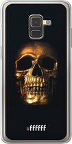 Samsung Galaxy A8 (2018) Hoesje Transparant TPU Case - Gold Skull #ffffff