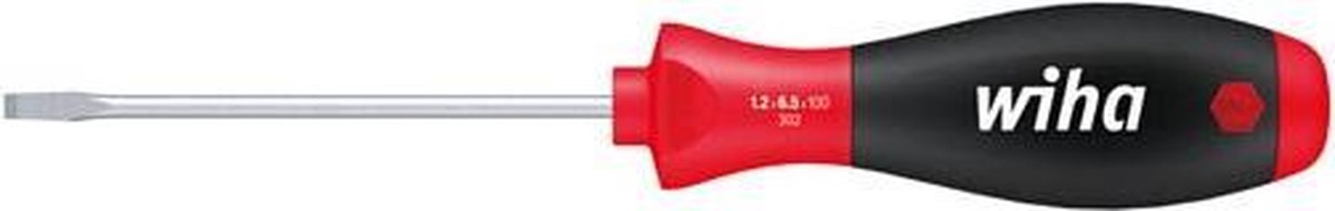 Wiha Schroevendraaier SoftFinish Sleufkop met ronde schacht 12.0mm x 250mm - 00712