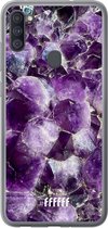 Samsung Galaxy A11 Hoesje Transparant TPU Case - Purple Geode #ffffff