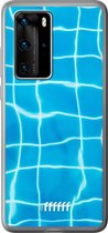 Huawei P40 Pro Hoesje Transparant TPU Case - Blue Pool #ffffff