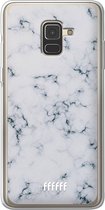 Samsung Galaxy A8 (2018) Hoesje Transparant TPU Case - Classic Marble #ffffff