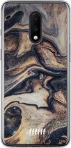 OnePlus 7 Hoesje Transparant TPU Case - Wood Marble #ffffff