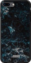 iPhone 7 Plus Hoesje TPU Case - Dark Blue Marble #ffffff