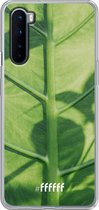 OnePlus Nord Hoesje Transparant TPU Case - Leaves Macro #ffffff