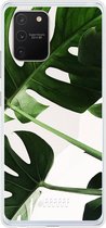 Samsung Galaxy S10 Lite Hoesje Transparant TPU Case - Tropical Plants #ffffff