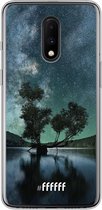 OnePlus 7 Hoesje Transparant TPU Case - Space Tree #ffffff