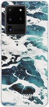 Samsung Galaxy S20 Ultra Hoesje Transparant TPU Case - Waves #ffffff