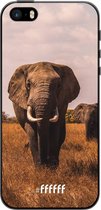 6F hoesje - geschikt voor iPhone 5 -  TPU Case - Elephants #ffffff