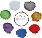 PNCreations Pigmentpoeder Christmas Color Mix | Kleurpoeder | 7 Kleuren | Epoxy | Zeep | Resin | Verf Mixen