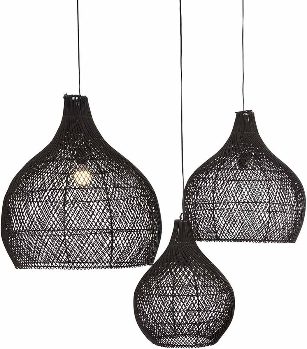 Original Home Lampenkappen Hanglampen - Lampshade Bawang Black - 40x45; 50x55; 60x65 cm