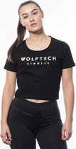 Wolftech Gymwear Crop Top Dames Sport - Zwart - XS - Fitness - Sportshirt Dames