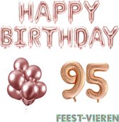 95 jaar Verjaardag Versiering Ballon Pakket Rosé Goud