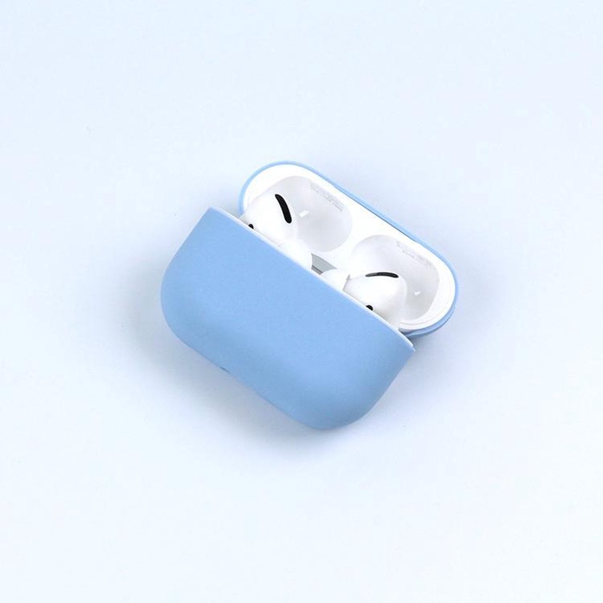 Apple AirPods Pro Hoesje - Blauw - Siliconen - Case - Cover - Soft case - Baby Blauw - Licht Blauw