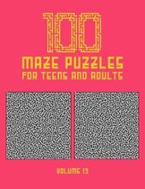 100 Maze Puzzles for Teens and Adults