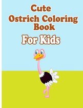 Cute Ostrich coloring book for kids