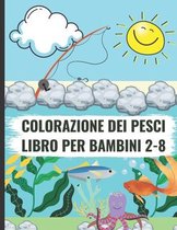 colorazione dei pesci libro per bambini 2-8