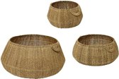 Set a 3 Basket jute natural D48/36/26 H30/21/20cm