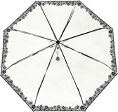 Smati Dentelle  Opvouwbare Paraplu - Compact Transparent - Auto Open - ø 100 cm - Dentelle   Zwart
