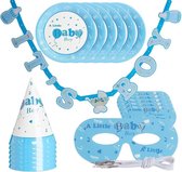 Babyshower - Jongens - Slingers - Blauw - Versiering - Decoratie - VirosNL