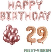 29 jaar Verjaardag Versiering Ballon Pakket Rosé Goud