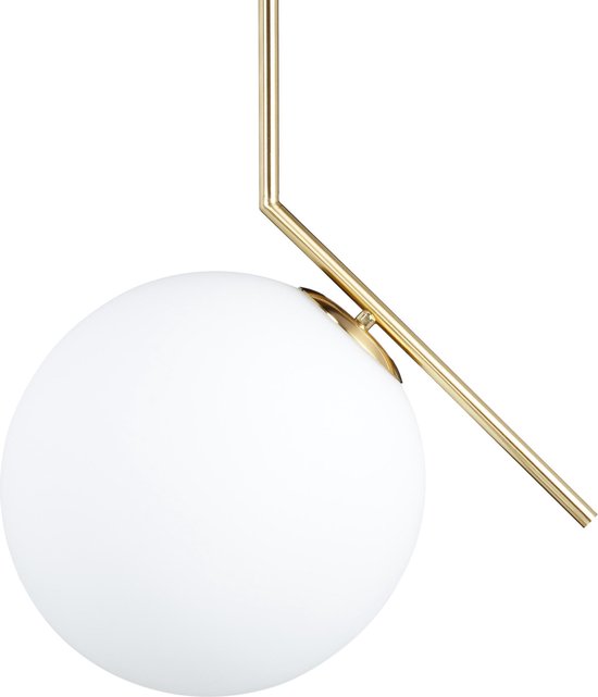 Relaxdays Hanglamp glas - pendellamp bol - plafondlamp design - lamp  plafond E27 fitting | bol.com