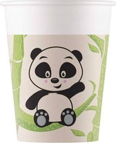 Folat Bekers Panda 200 Ml Papier Groen/wit 8 Stuks