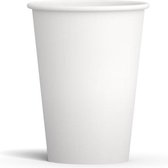 Wit - kartonnen koffie bekers - Wegwerp Drinkbeker Wit - 200ml - 400 stuks - Kartonnen beker - Papieren beker - Drinkbeker - To-Go