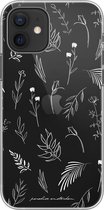 Paradise Amsterdam 'Island Flora' Clear Case - iPhone 12 doorzichtig telefoonhoesje met tropische print